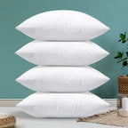 Otostar Pack Of 4 Throw Pillow Inserts, 16 X 16 Square Cushion Inner Soft Fluffy Plump Stuffer Cushion Pads White Decorative Pil