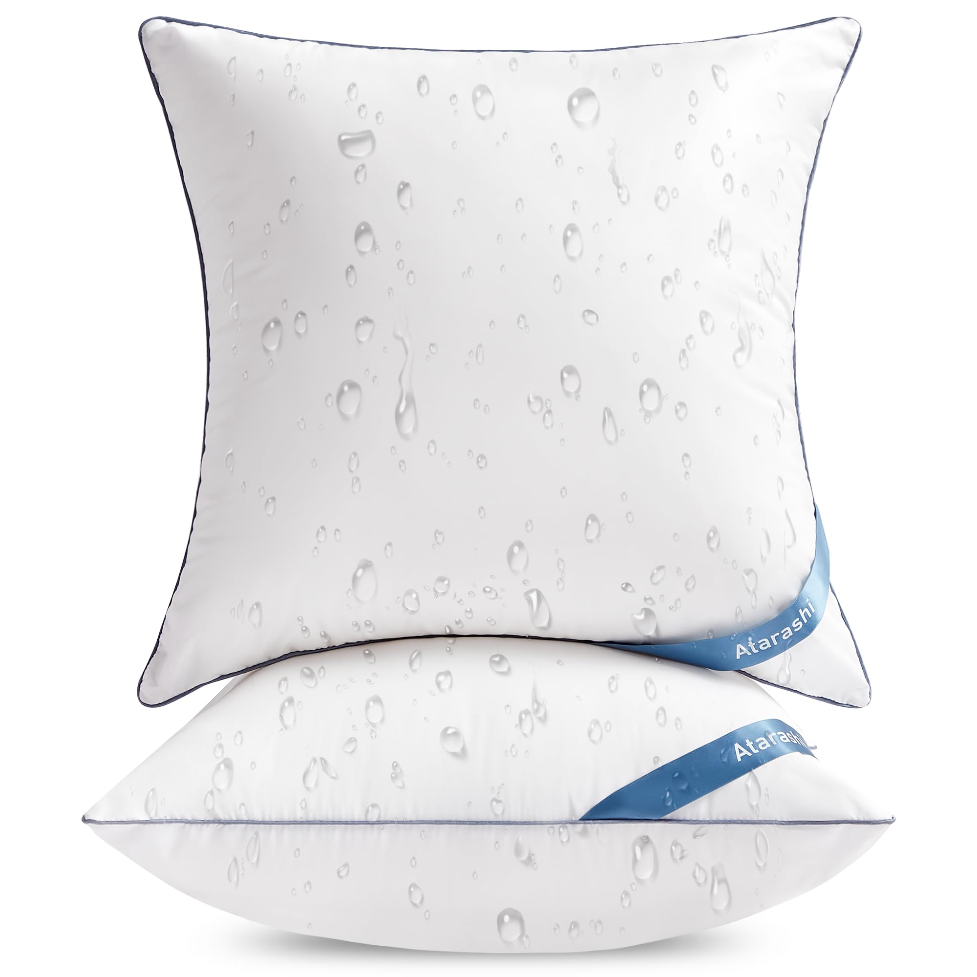 Atarashi 24 X 24 Outdoor Pillow Inserts(Set Of 2) - Waterproof Decorative Square Throw Pillows For Couch Sofa Bed Patio Furnitur