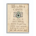 Stupell Industries Life is Like a Camera Inspirational, Design by Katie Doucette Wall Art, 11 x 14, Brown