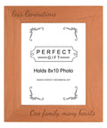 Sentimental Frame For Family Four Generations One Family Many Hearts Wood Engraved 8x10 Portrait Picture Frame