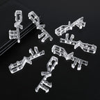 Lofrcin Hidden Channel Valance Clips, 2-1/8 Clear Plastic Clips for Valance with Groove (12pcs) - Durable & Easy to Install