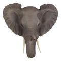 Ebros Safari African Bush Elephant With Trunk Up Wall Bust Sculpture 9Tall Majestic Noble Elephants Hanging Wall Decor Figurine 