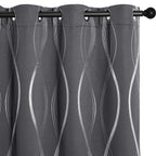 NICETOWN Grey Blackout Curtains 84 Length, 2 Panels Set, Thermal Insulated, Noise Reducing Drapes for Bedroom/Living Room, 52W x 84L