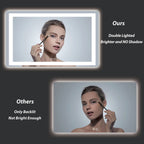 Oddsan 50X 40 Led Lighted Bathroom Mirror For Wall, Large Vanity Mirror With Lights, Dimmable, Anti-Fog, Shatter-Proof, Etl List
