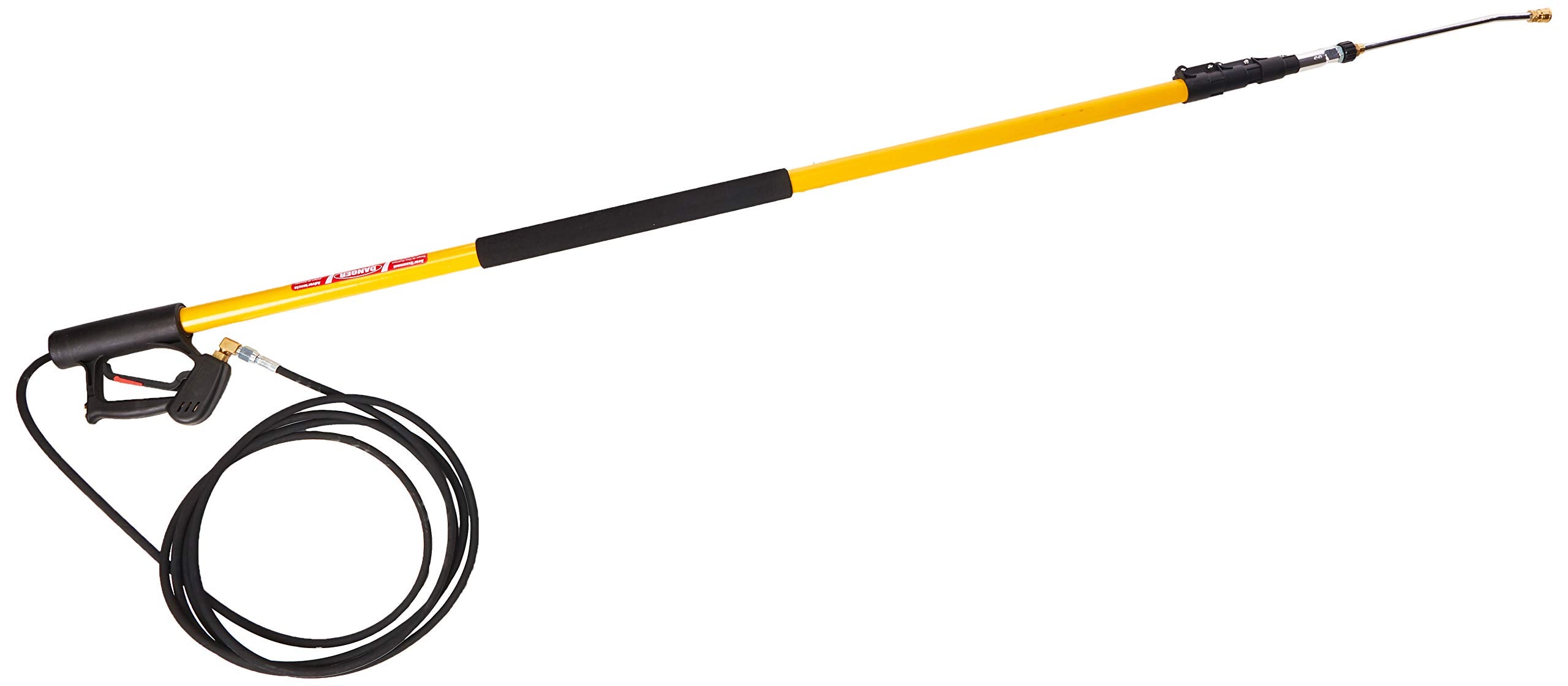 B E Pressure 85.206.424L Telescoping Wand, 4-Stage, 24' Length, 4000 Psi, 200 Degree F, 8.0 Gpm, Black/Yellow
