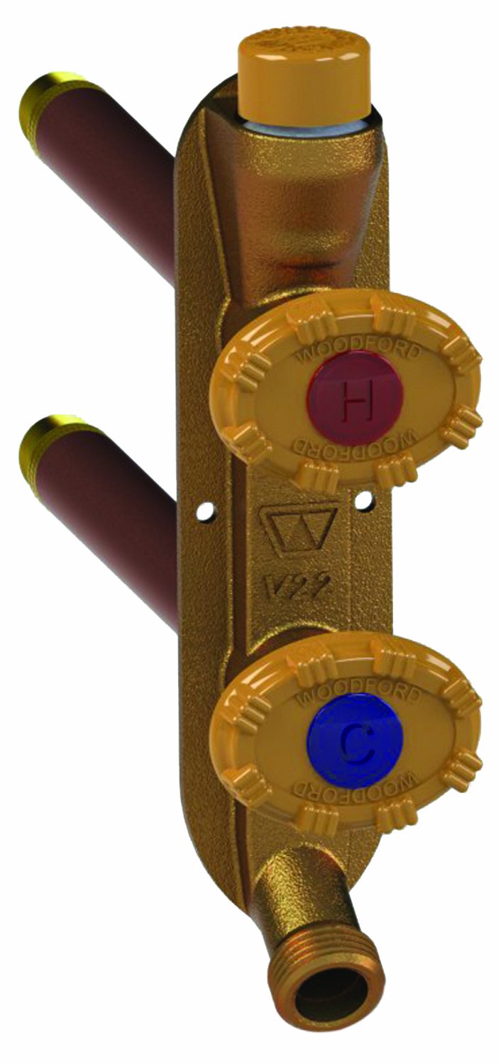 Woodford V22Cp-12-Mh Vertical Hot And Cold Wall Faucet, Bronze