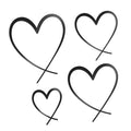 KOYILTD 4 Pcs Metal Heart Wall Art Bedroom Modern Bedroom Decor Beautiful Love Heart Wall Decor Metal Wall Decor above Bed Wall 