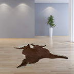 HomeRoots Cowhide Rug, Microsuede Rug, Home Decor Rug For Bedroom, Living Room, Sofa, Soft Modern Rug, Luxurious Indoor Rug 24 x 36
