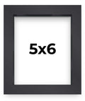 5x6 Shadow Box Frame Contemporary Black Finish | 1'' Depth of Usable Space| Interior Size 5x6 or 6x5 in| UV Resistant Acrylic, A
