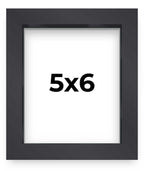 5x6 Shadow Box Frame Contemporary Black Finish | 1'' Depth of Usable Space| Interior Size 5x6 or 6x5 in| UV Resistant Acrylic, A