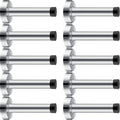 10 Pack Door Stoppers Black Matte Bottom Of Door Stops 304 Stainless Steel 3.5' Heavy Duty Wall Bumper With Rubber Tip Bumper P