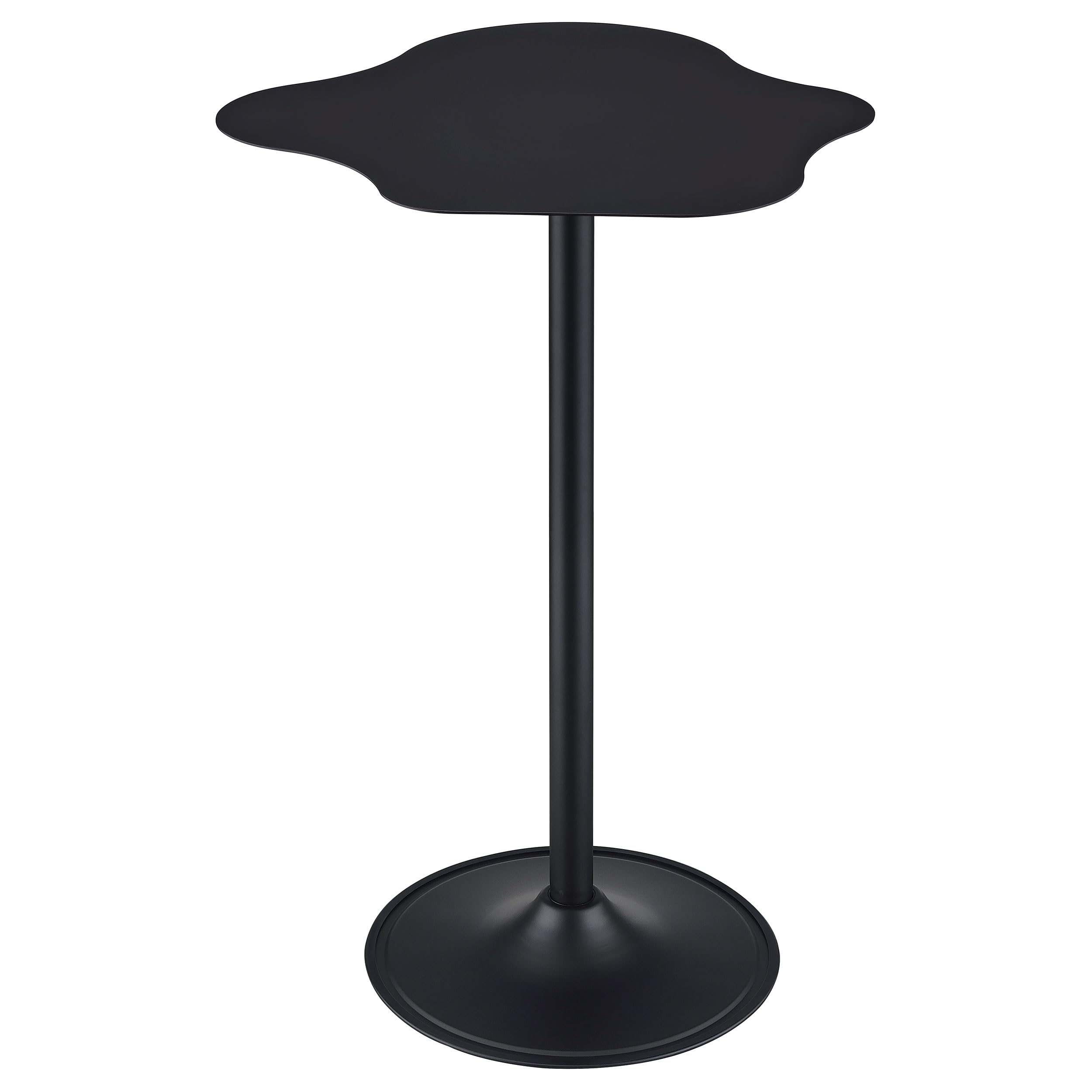 Coaster Home Furnishings Keanu Pedestal Cloud-Shaped Top Bar Table Black