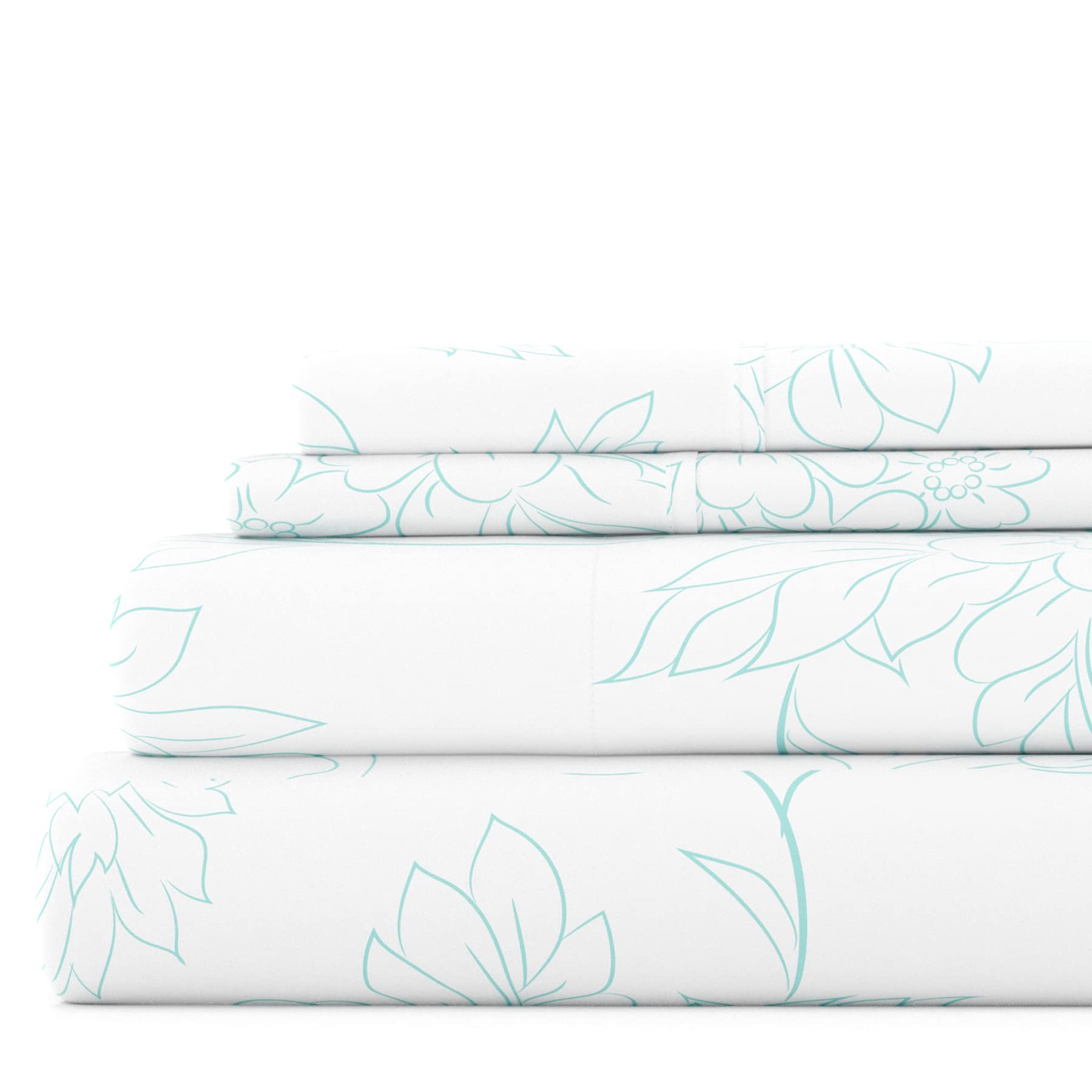 Linen Market 3 Piece Twin Bedding Sheet Set (Aqua Vine) - Sleep Better Than Ever With These Ultra-Soft & Cooling Bed Sheets For