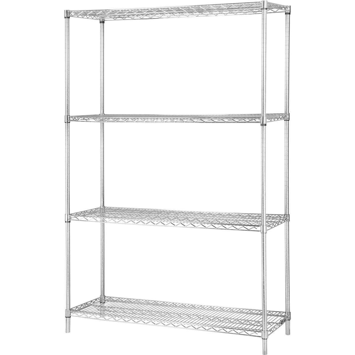 Lorell Llr84184 Industrial Chrome Wire Shelving Starter Kit