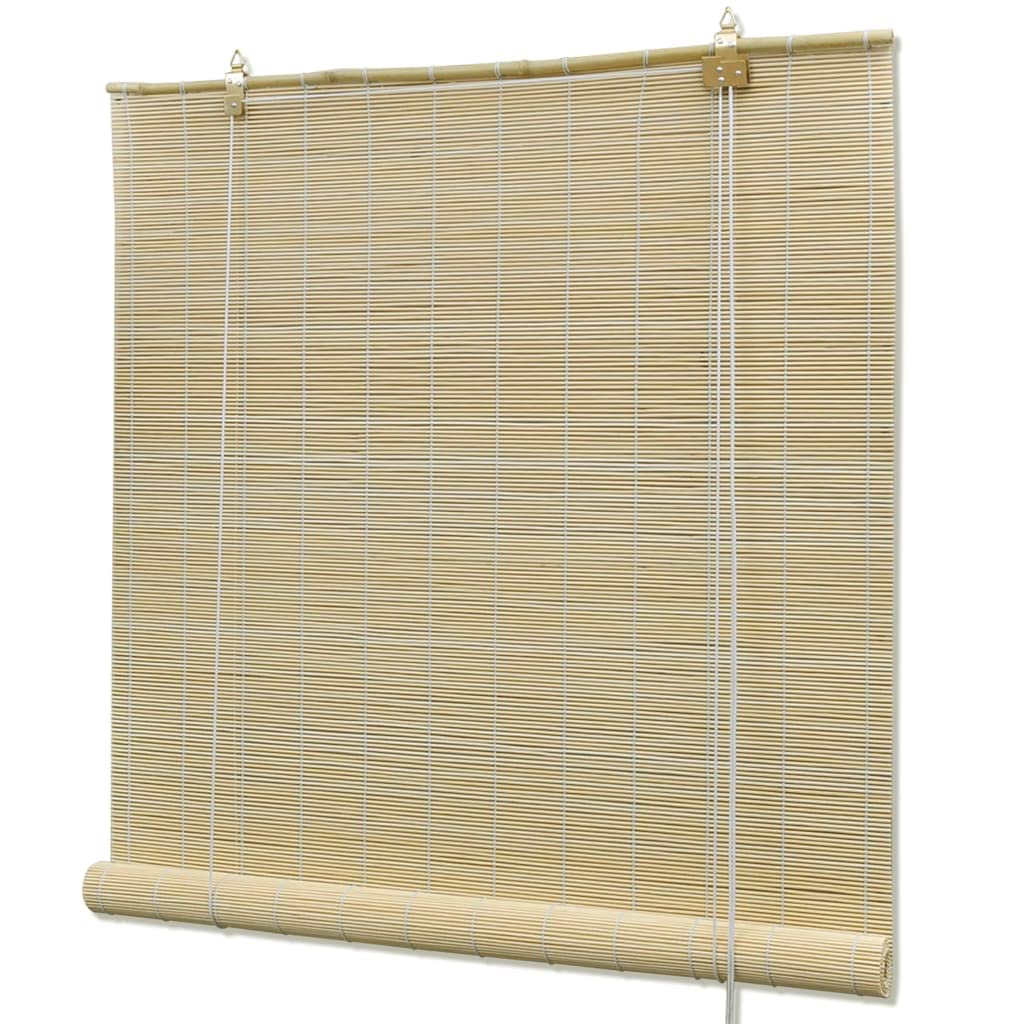 Vidaxl Roller Blind Home Garden Indoor Window Treatment Shade Decor Sunshade Curtain Privacy Screen Roller Blind Bamboo 31.5&Quot; Natural