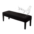 Genina Stretch Dining Bench Covers, Waterproof Stretch Jacquard Bench Seat Protector Cover, Rectangular Bench Cover For Bedrooms, Living Rooms, Kitchens, Removable, Washable