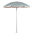 Oniva - A Picnic Time Brand Outdoor Canopy Sunshade Beach Umbrella 5.5' - Small Patio Umbrella - Beach Chair Umbrella, (Wave Break Gray Pattern)