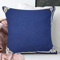 Sajavat Home Cc496A Cotton Embroidered Cushion Cover (Pack Of 1) 18X18 Inches/ 45X45 Cm Purple (Blue, Cotton)