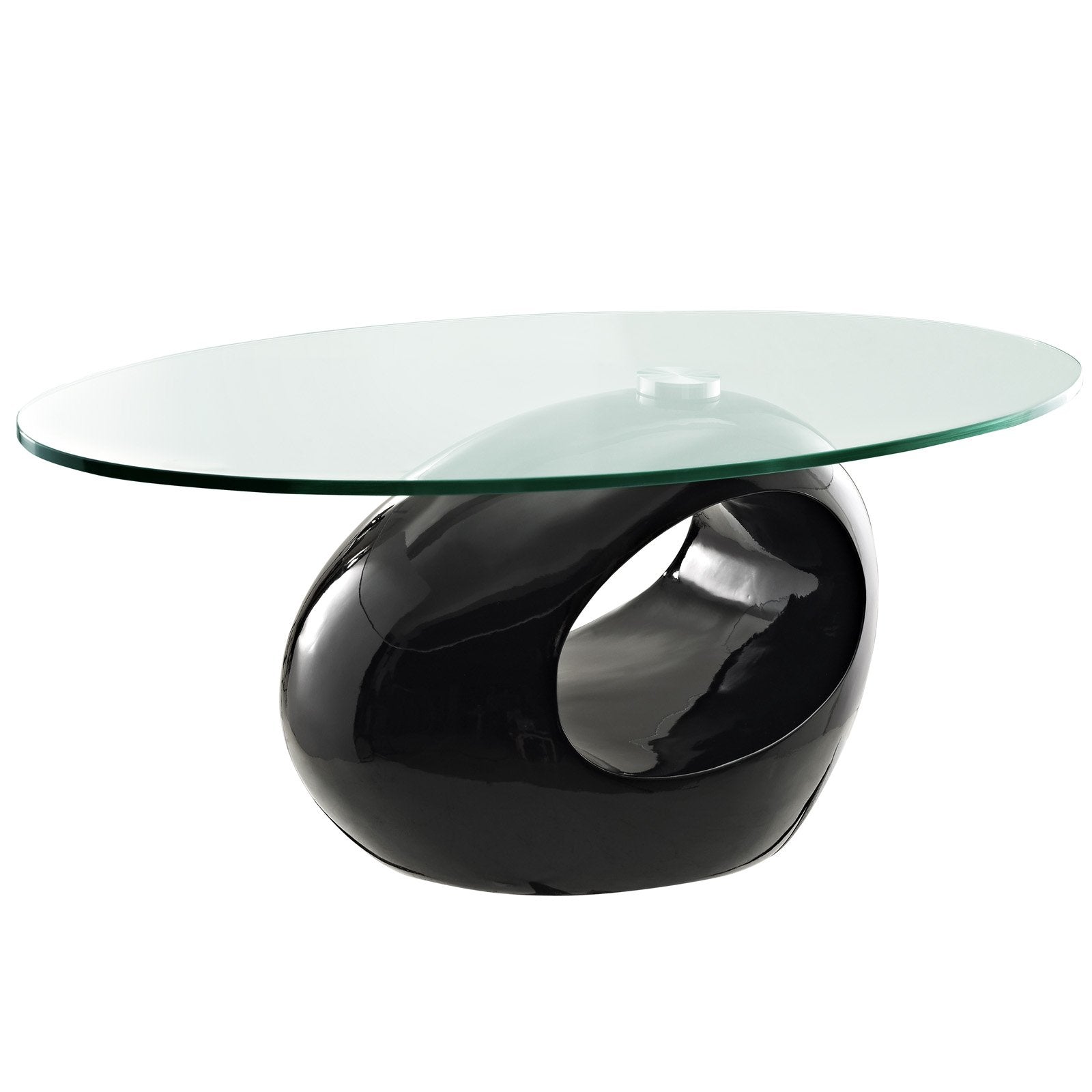 Modern Oval Coffee Table In Black