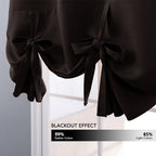 Nicetown Balloon Blind Curtain For Doors - Tie Up Shade Blackout Curtain For Bedroom Window/Thanksgiving (Toffee Brown, Rod Pock