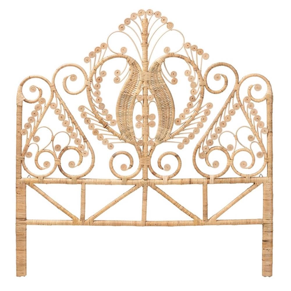 Baxton Studio Caelinus Rattan Queen Size Standalone Headboard - Thumbnail 2