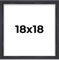 18x18 Shadow Box Frame Contemporary Black Finish | 1'' Depth of Usable Space| Interior Size 18x18 Inches| UV Resistant Acrylic, 