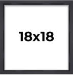 18x18 Shadow Box Frame Contemporary Black Finish | 1'' Depth of Usable Space| Interior Size 18x18 Inches| UV Resistant Acrylic, 