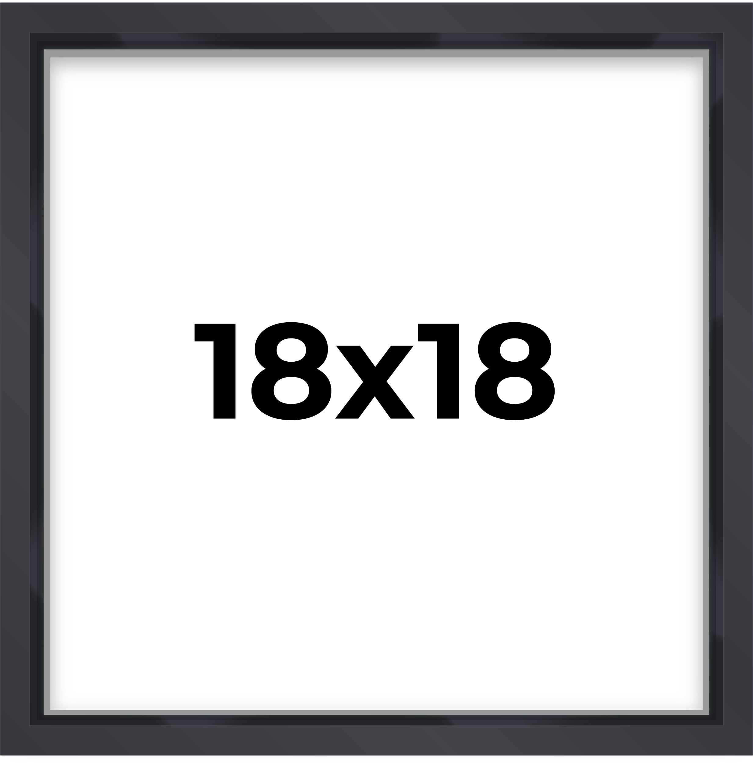 18x18 Shadow Box Frame Contemporary Black Finish | 1'' Depth of Usable Space| Interior Size 18x18 Inches| UV Resistant Acrylic, 