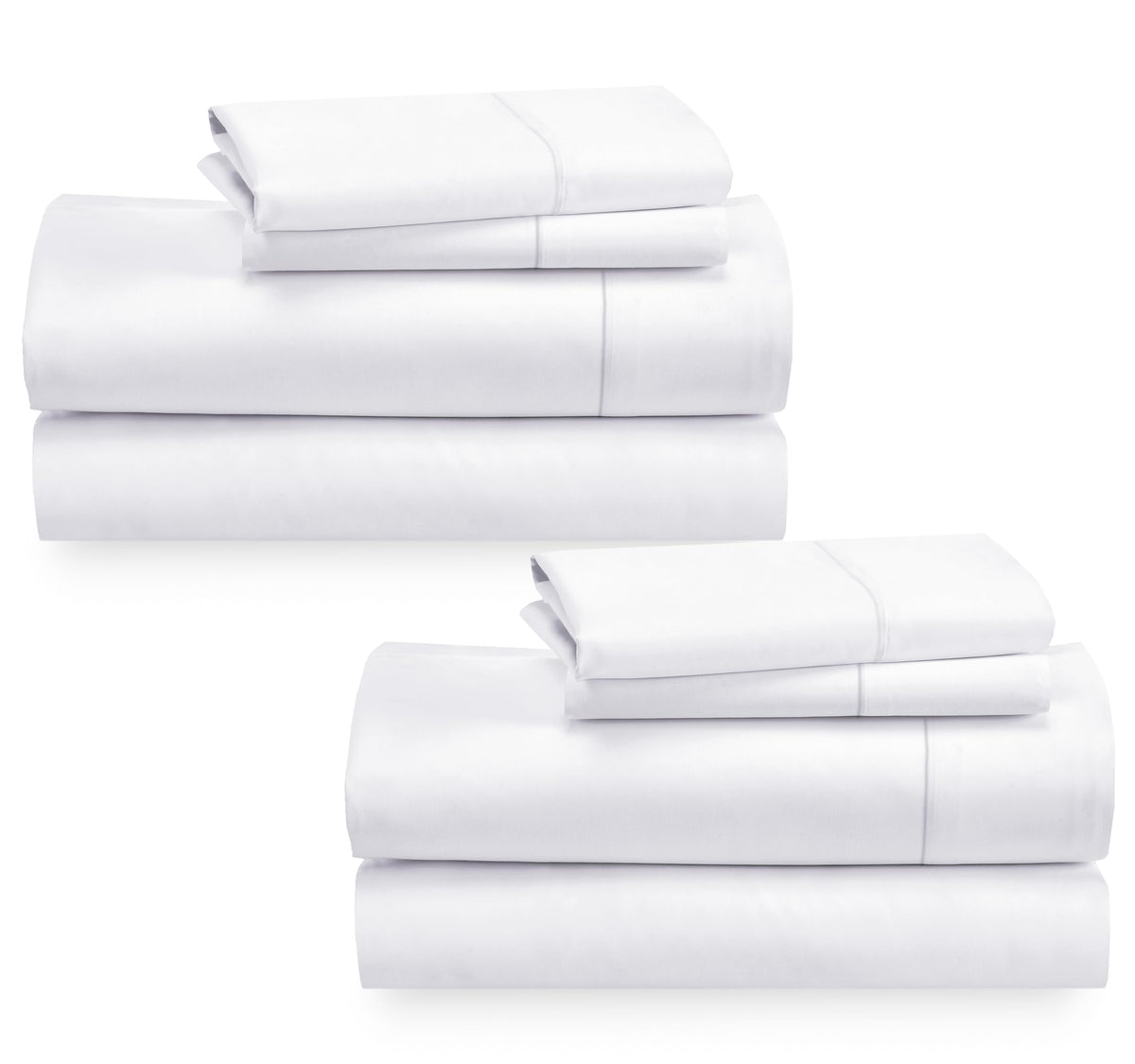 California Design Den 2-Pack Full Size Sheet Sets - 400 Thread Count 100% Cotton Sateen - Extra Soft, Breathable & Cooling Sheet