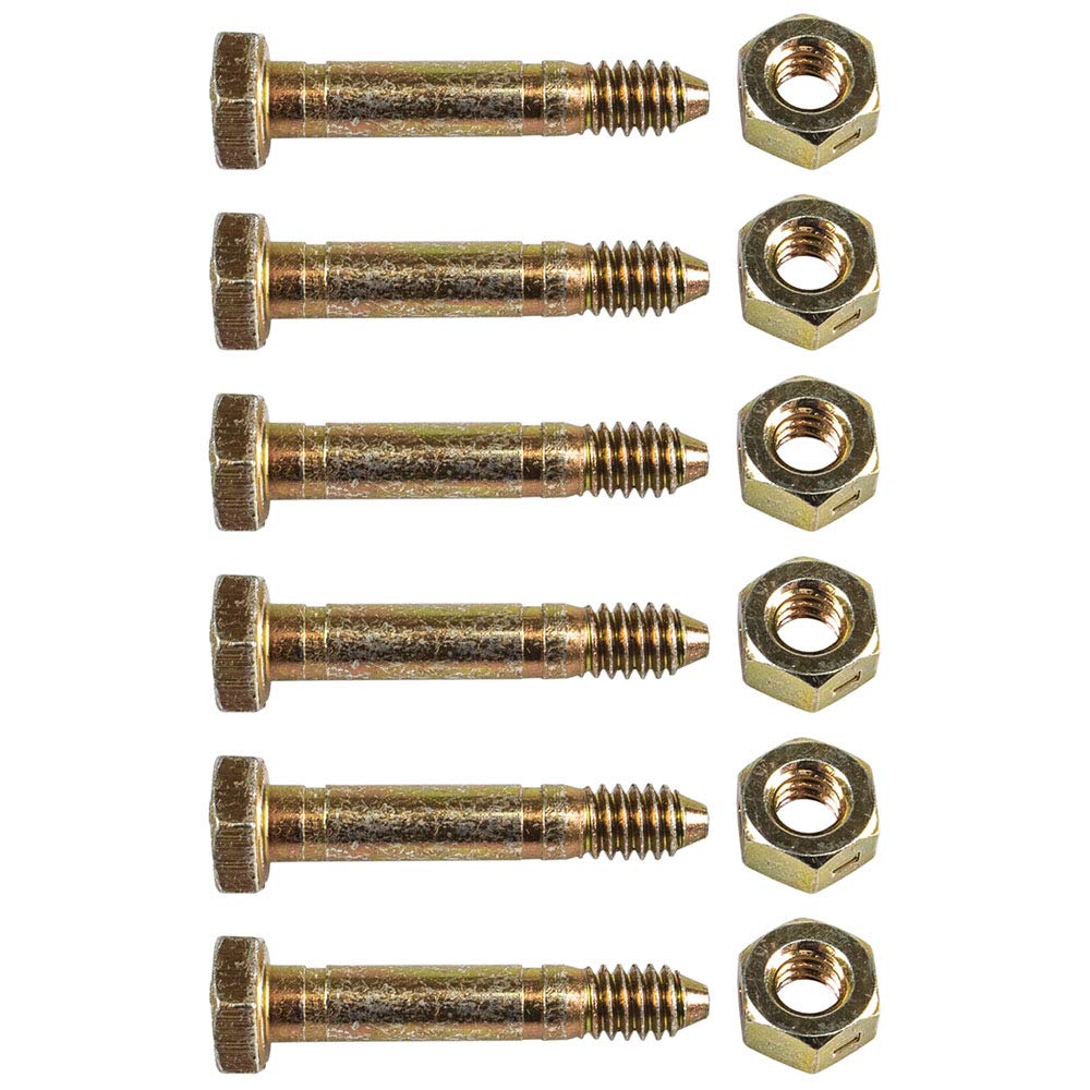 Ariens Oem 1/4' Shear Bolt And Nut 53200500-2 6 Pack