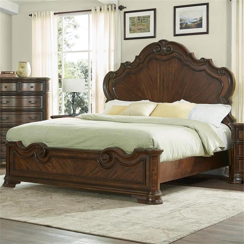 Steve Silver Royale Brown Cherry Queen Bed