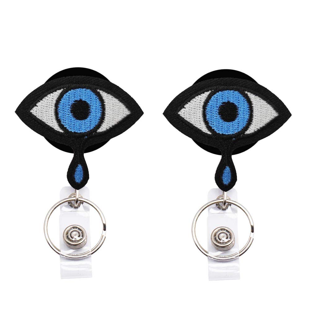 Reeleer Eyes Ophthalmic Oculist Eye Doctor Ophthalmologist Badge Reels Retractable, With Alligator Clip And Key Ring, 24 Inches