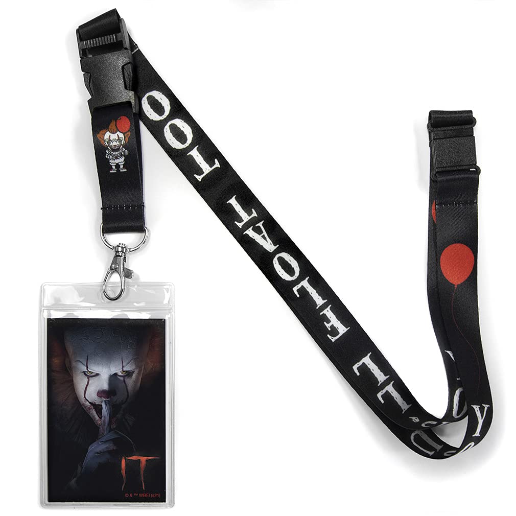 Ata-Boy It Lanyard Badge Holder, Pennywise Lanyards For Id Badges - It Movie Gifts & Merchandise