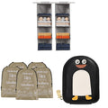 Kuber 4 Shelf Closet Hanging Organizer | Cloth Storage Bag | Penguins Pu Credit Card Case Holder Purse, Coin Pocket Wallet For W