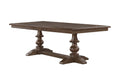 Best Quality Furniture D181/3 Dining, 78-Inch Table With 18-Inch Extension Leaf Only, Rustic Brown Oak