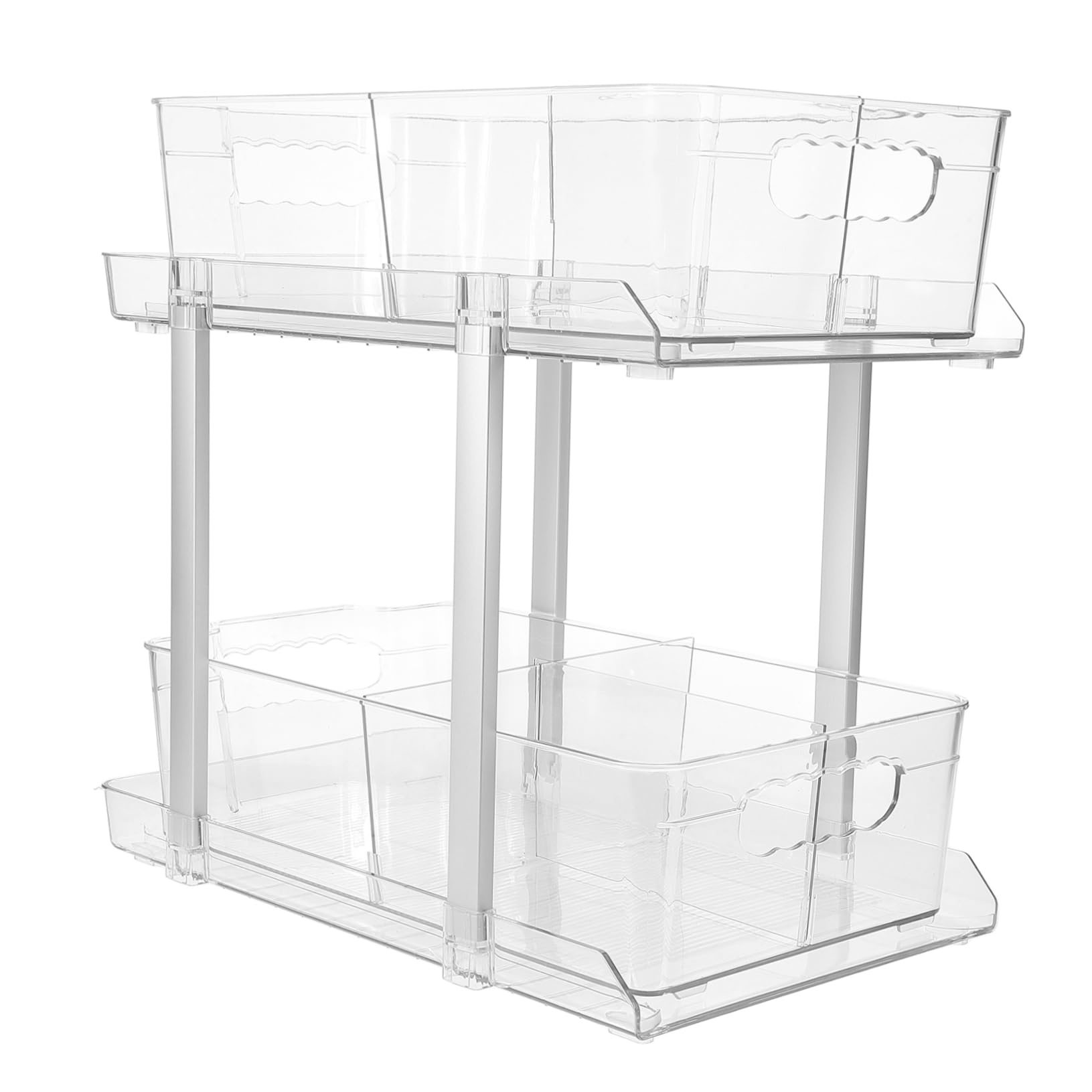 Alipis SlideOut Under Sink Organizer MultiFunction Bathroom Kitchen Storage Rack For Countertop SpaceSaving Design Easy Insta