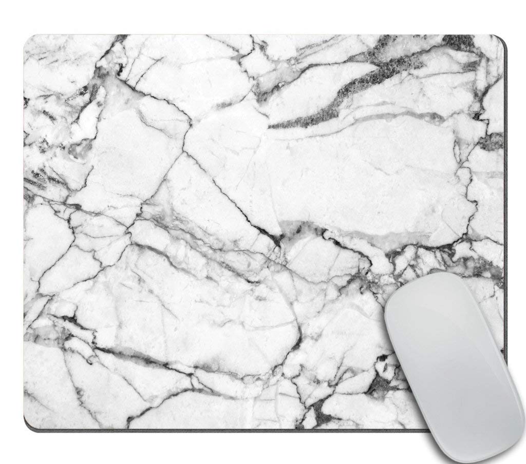 Amcove Mouse Pad White Grey Marble Mouse Pad Marble Mouse Pad Office Mouse Pad Personalized Mouse Pad Desk Accessories Mouse Pad