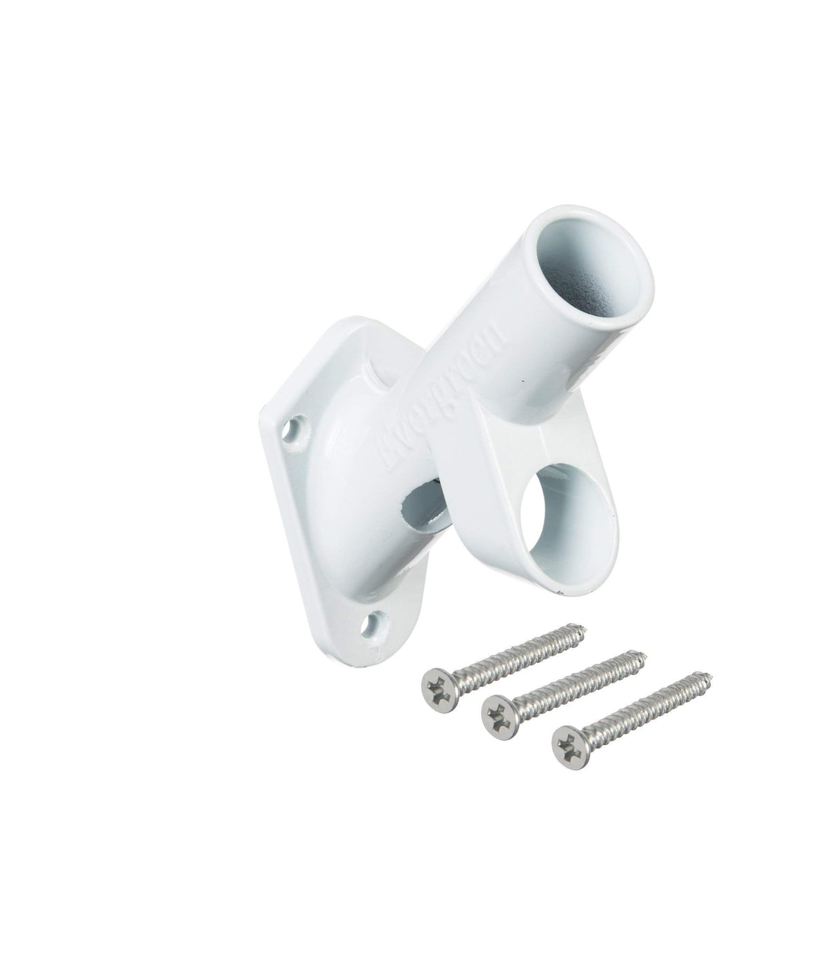 Evergreen Flag Two-Position Cast Iron White Flag Pole Bracket