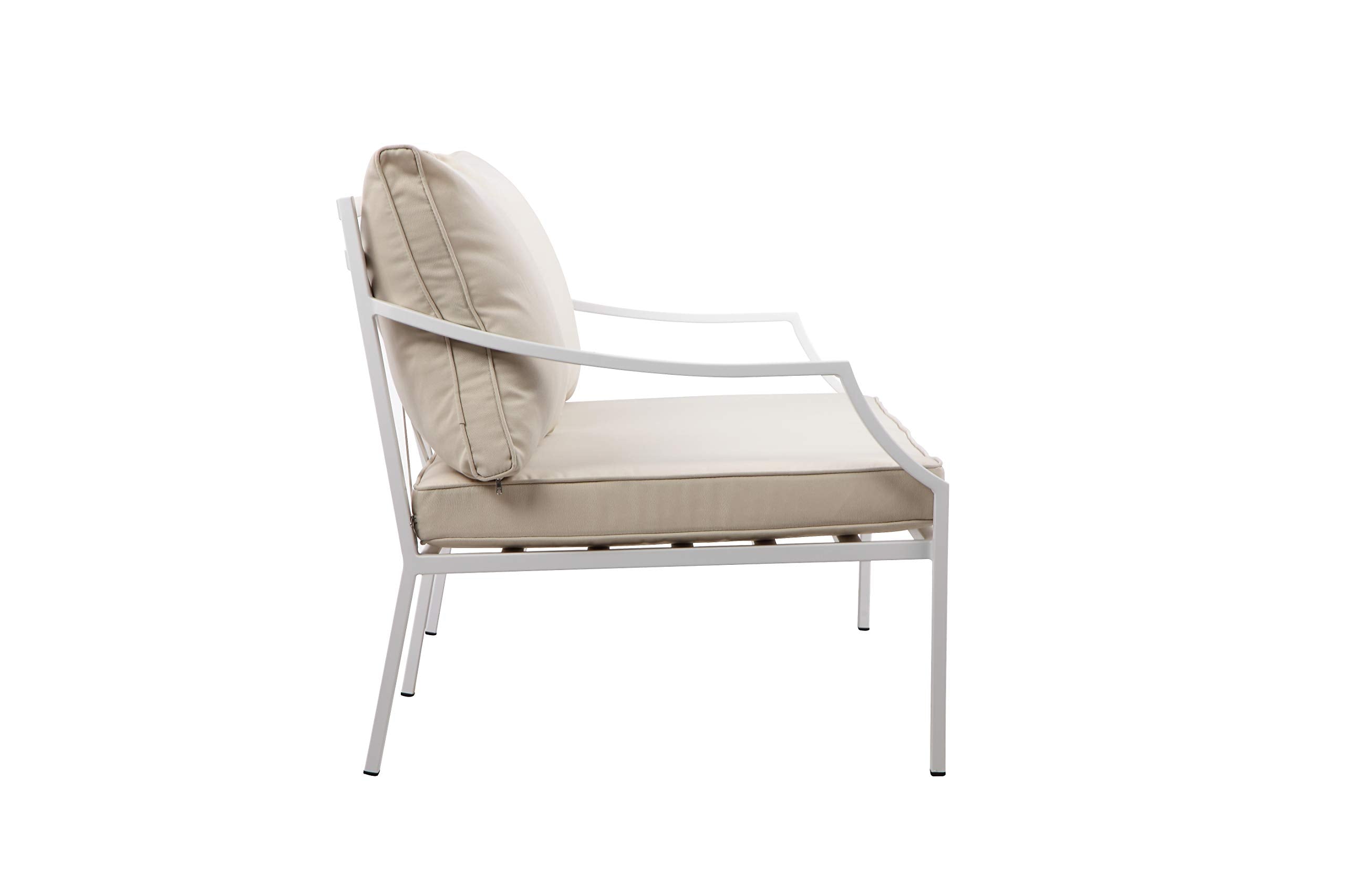 Pangea Home Palma 4Pc Wht Sofa Set, White