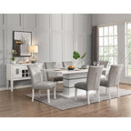 Acme Elizaveta Wooden Storage Server in Gray and White High Gloss