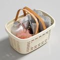 Nishiv Plastic Small Pantry Organizer Basket Bins Rectangular Storage Tray Basket Container With Handle For Shelf Plastic Storag