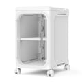BROVIEW 1Tier Slim Bathroom Storage Cabinet, Foldable Narrow Bathroom Cabinet Organizer for Small Spaces, Adjustable Shelves, E