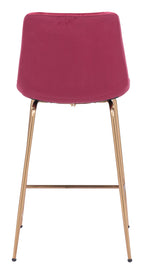 Zuo Tony Counter Stool Red & Gold