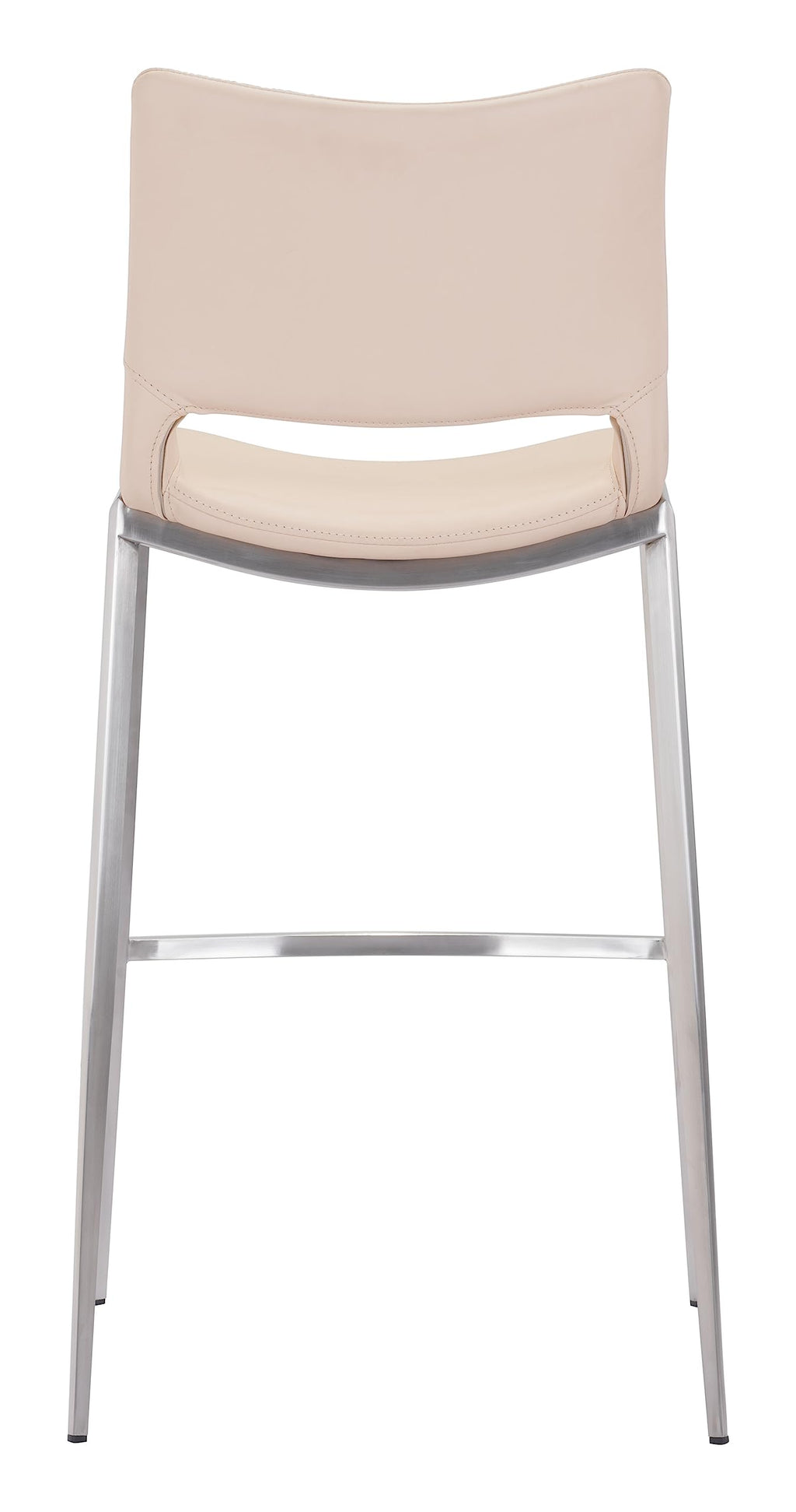 Ace Bar Chair (Set of 2) Light Pink & Silver