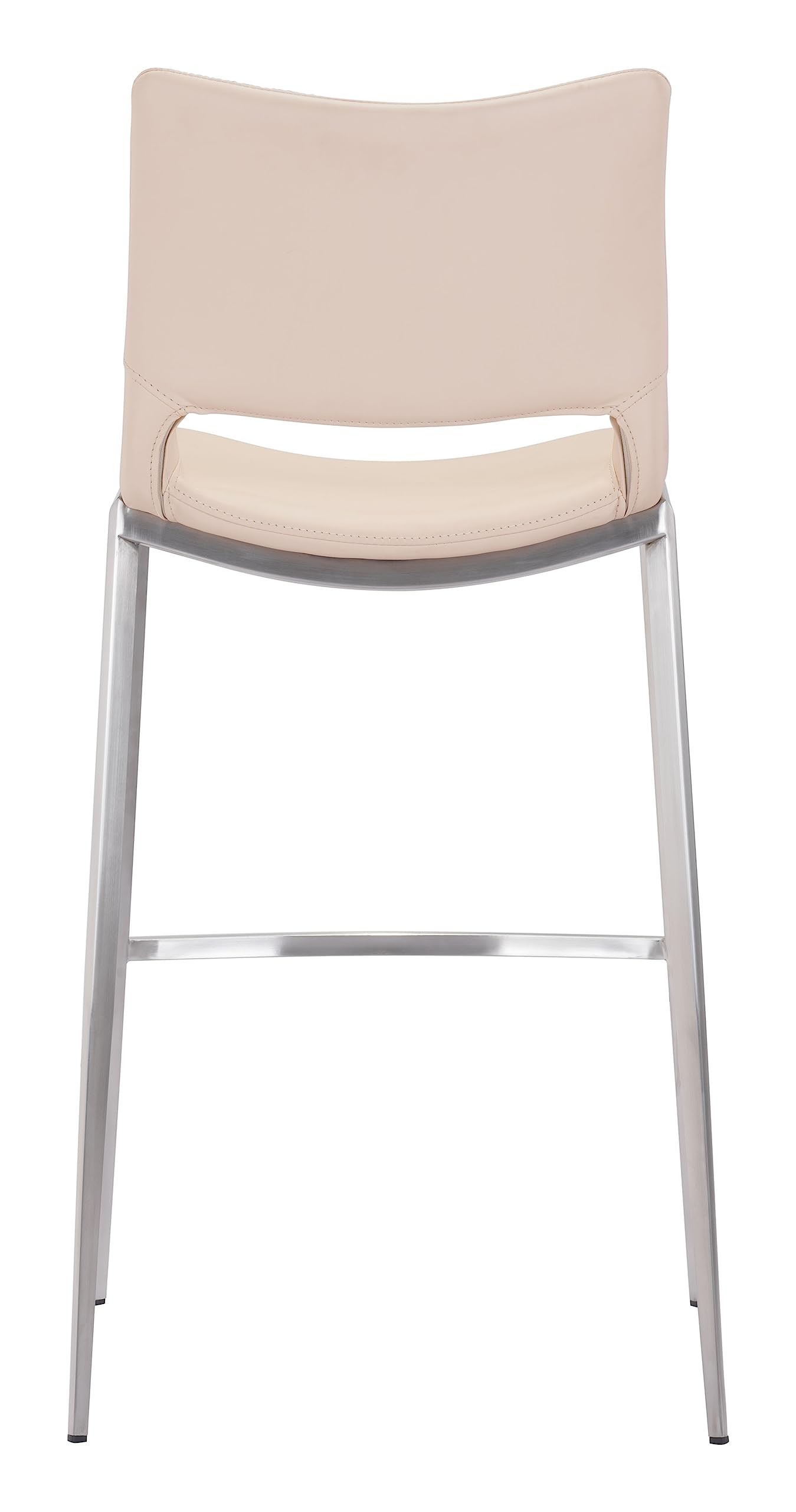 Ace Bar Chair (Set of 2) Light Pink & Silver