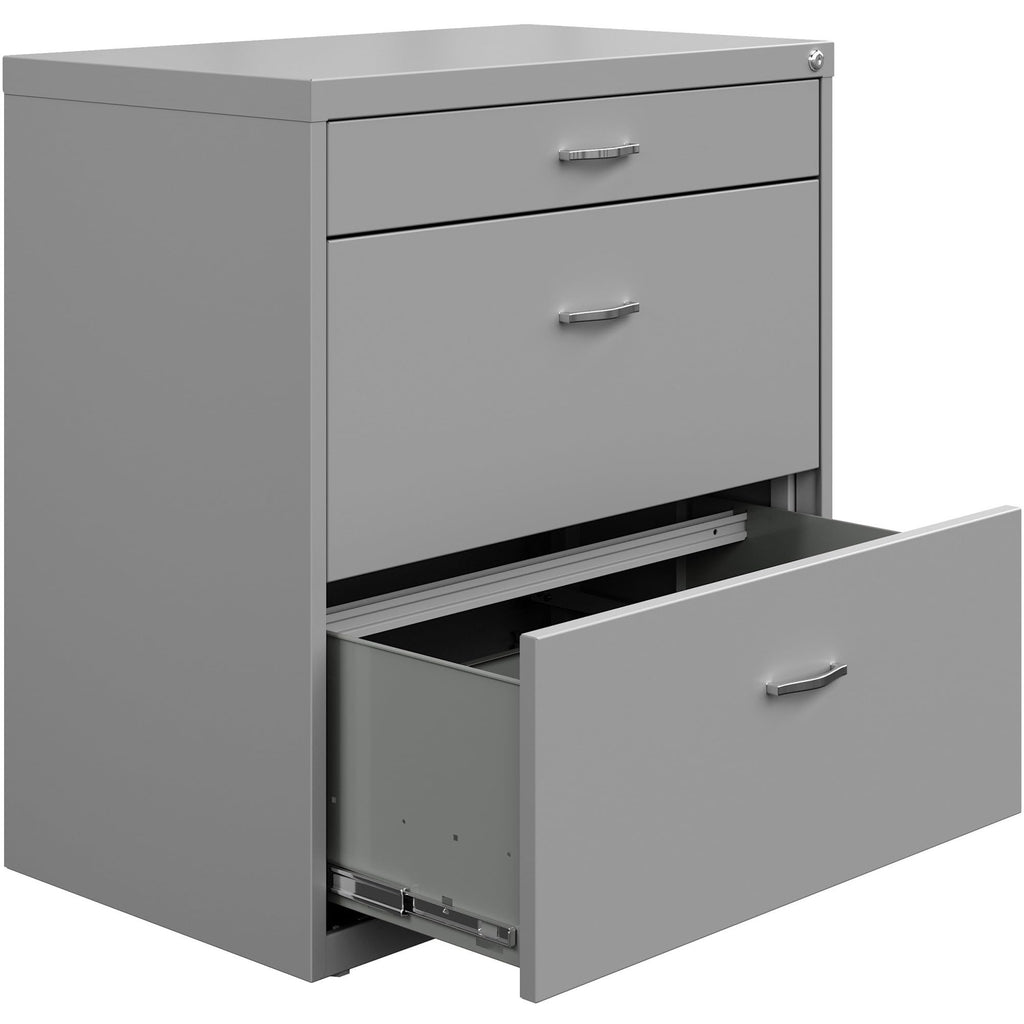 Lorell NuSparc Pencil Drawer Lateral File, Silver