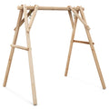 Tangkula 770Lbs Porch Swing Frame, Heavy Duty A-Frame Wooden Swing Stand With Reinforced Bars, Freestanding Log Porch Swing Frame Only For Diy Painting, Ideal For Porch, Lawn, Garden, Backyard