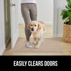 Gorilla Grip Dirt Grabber Mesh Door Mat, Low-Profile, Stain And Fade Resistant Heavy Duty Quick Dry Striped Doormat, Mats For Indoor Or Outdoor Entry, Shoe Scraper, Garage Entrance Mat, 47X35, Beige