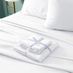 Bysure Hotel Luxury Bed Sheets Set 6 Piece(King, White) - Super Soft 1800 Thread Count 100% Microfiber Sheets With Deep Pockets,