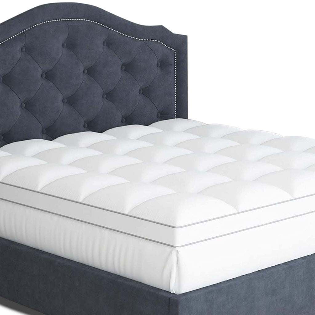 Sleep Mantra Full Cooling Bed Mattress Topper, Pillow - Top Optimum Thickness, Soft 100% Cotton Fabric, Breathable & Plush Quilt